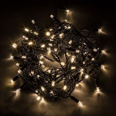 Светодиодная гирлянда линейная Feron CL44, 200 LED 2700К, с эфф.стробов, 20 м+1.5м черн.шнур, IP65