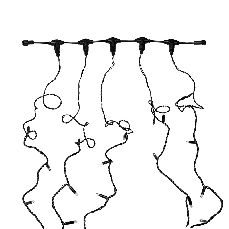 Качественная картинка Гирлянда NEON-NIGHT ClipLight 24V, 5 нитей по 20 метров, ТЕПЛЫЙ БЕЛЫЙ