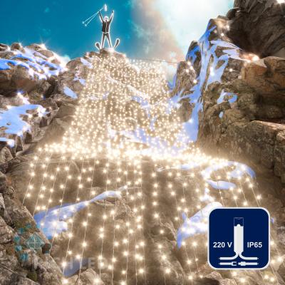 Светодиодный занавес RichLed, 2*9 м, 220 В, пост. свечение, IP 65, герм. колпачок, цвет теплый белый