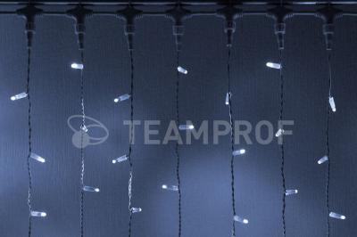 Светодиодный занавес Teamprof 2х9м, мерцание, белый провод, белый