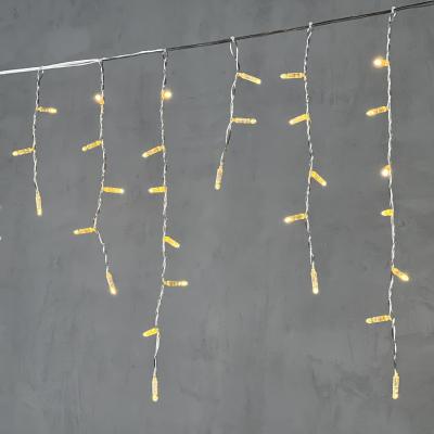 Светодиодная бахрома Laitcom с колпачком 3,1 x 0,5 м, прозрачный провод, 120 led, шампань