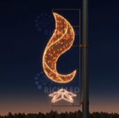 Светодиодная уличная консоль ко Дню победы Rich LED. Тип 9-2 т. золотой деколейс, RL-KN-9-2-WW-dGd