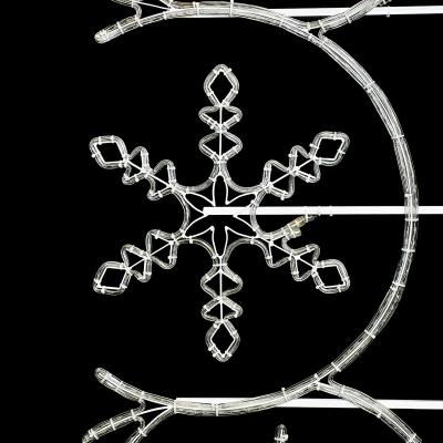 Светодиодная Консоль «Три снежинки» 80 х 250 см, Белая, 220В