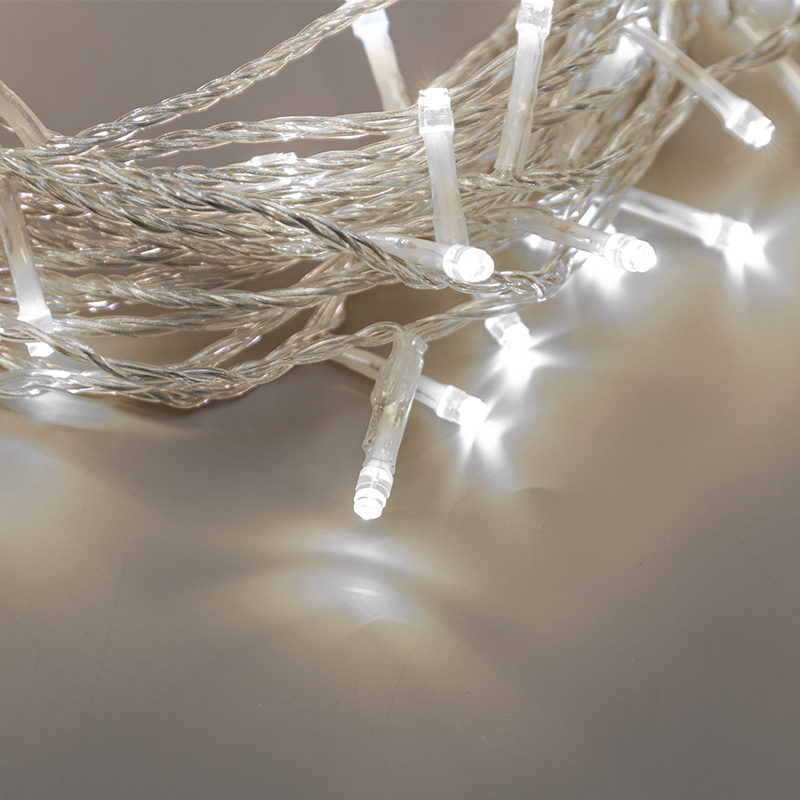 Качественная картинка Гирлянда Нить 10м, с эффектом мерцания, прозрачный провод, IP44, 230В, диоды БЕЛЫЕ