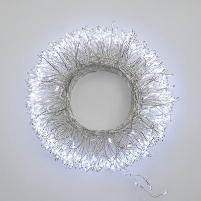 Гирлянда роса Фейерверк с трансформатором 20 м,  белое свечение