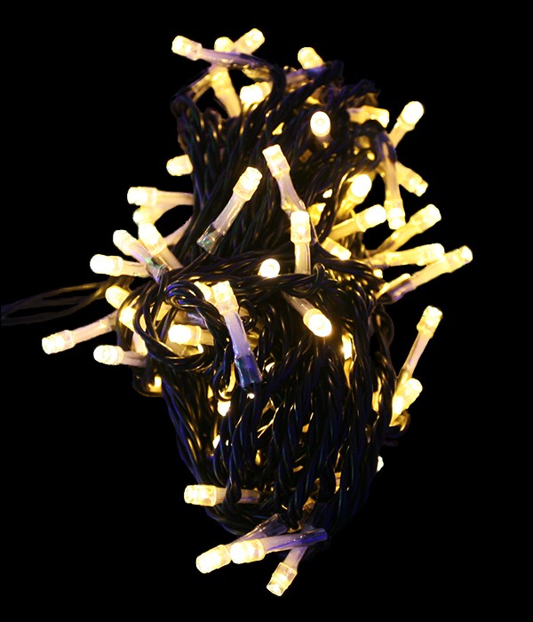 Качественная картинка Светодиодная нить Laitcom, 10м, 24V, 100 LED, IP54, черн. пр., тепл. белый