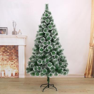 Кедр зеленый снег 180 см, d ниж. яруса 100 см, d иголок 10 см, 235 веток, металл подставка