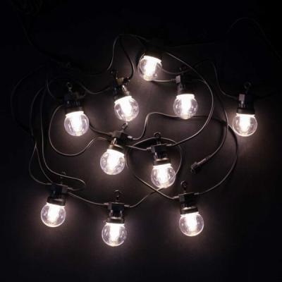 Светодиодная гирлянда Laitcom, 5м, 10 led, 24V, 50 мм, прозрачная колба, белый