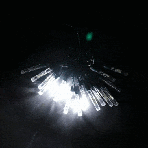 Качественная картинка Светодиодная гирлянда "Вспышка" Laitcom, 24V, 15 Led, IP54, белый