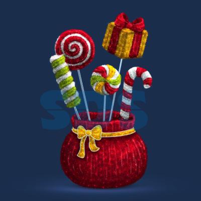 Декоративная 3D фигура Сказочный мешок из мишуры 280 см Neon-Night