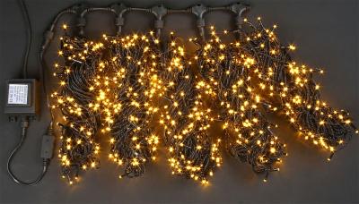 Нити 5 по 20 м, RichLed, 24 В, постоянное свечение, черный провод, цвет желтый