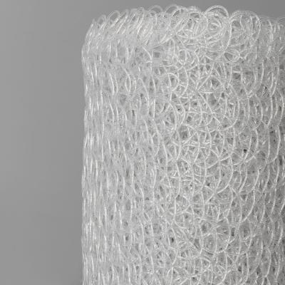 Декоративная сетка Stylnet Laitcom прозрач. с глиттером, серебро в рулоне, гибкий ПВХ, 10х1 м