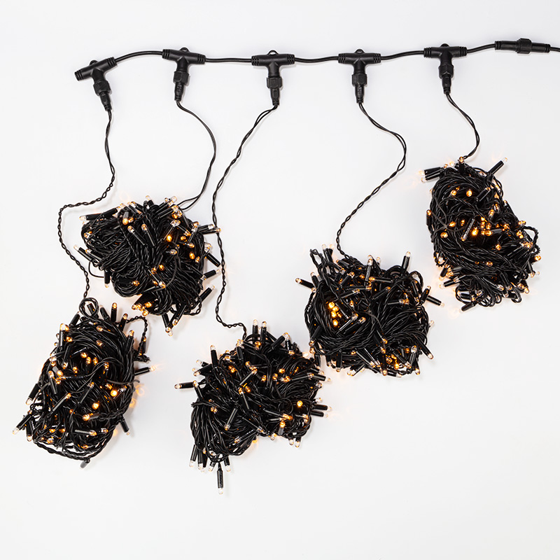 Качественная картинка Гирлянда NEON-NIGHT ClipLight 24V, 5 нитей по 20 метров, Желтый