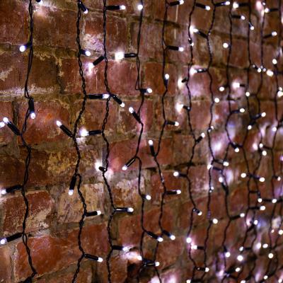 Светодиодный занавес NEON-NIGHT 2х3м БЕЛЫЙ, черный ПВХ, IP65, постоянное свечение, 230В