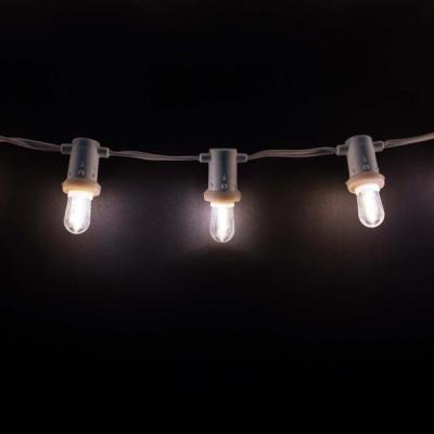 Мини белт-Лайт Laitcom 10м, Провод белый ПВХ, Шаг 10 см, 100 Патронов, IP65, E14