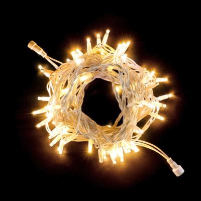 Светодиодная нить с колпачком Laitcom, 10м, 24В, 75 LED, провод белый каучук, IP65, т.белый