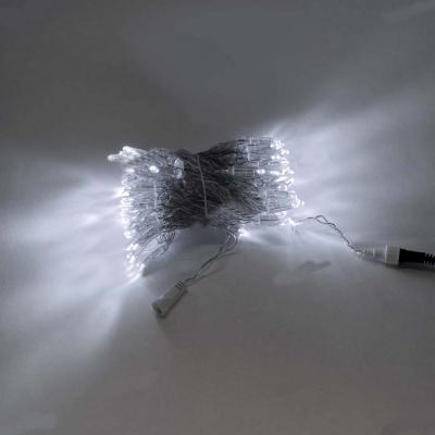 Светодиодная нить с колпач. Laitcom, 10м, 24V, 100 LED, IP65,мерц. (БЕЛ.ДИОД) прозр.пр., белый
