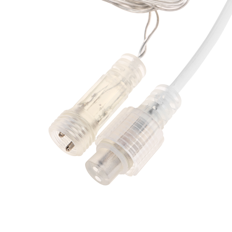 Качественная картинка Гирлянда Нить 10м, с эффектом мерцания, прозрачный провод, IP44, 230В, диоды БЕЛЫЕ