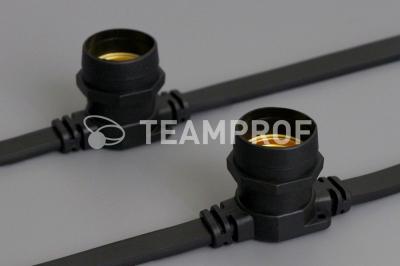 Светодиодный белт-лайт Teamprof, 2-х проводной,шаг 20 см, черный, патрон-резина (250 шт), 220 В, 50м