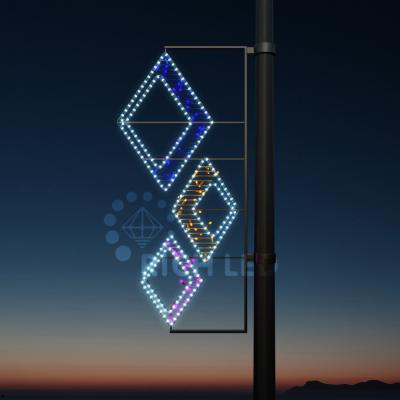 Светодиодная консоль Ромбы RichLed, 150х65, мульти (220)