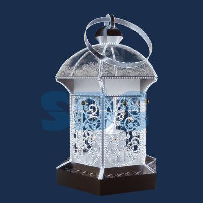 Декоративная 3D фигура Фонарик серебряный 296 см Neon-Night