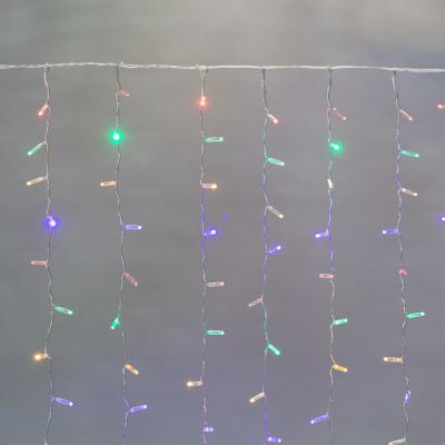 Светодиодный занавес NEON-NIGHT 2х3м МУЛЬТИКОЛОР, прозрачный ПВХ, IP65, постоянное свечение, 230В