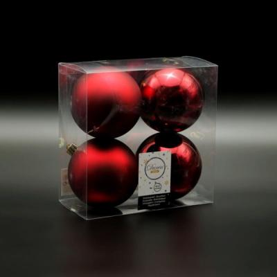 Набор пластиковых шаров Laitcom, 100 мм, 4 шт, бордовые