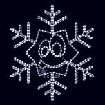 Снежинка-смайлик Rich LED ПРЕМИУМ, 103 см, белый, RL-SFDL103:P-W