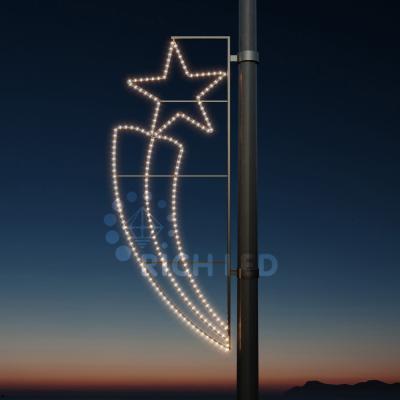 Светодиодная консоль Факел со звездой 163х66, теплый белый (220)