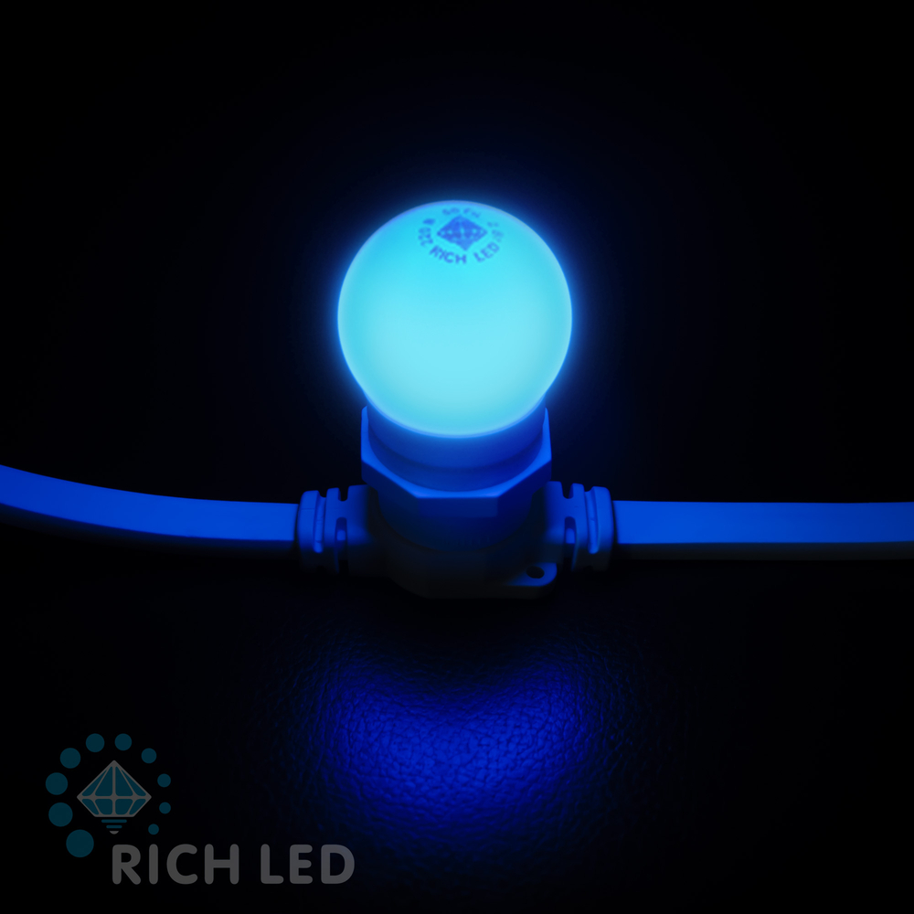 Качественная картинка Лампа для Белт-лайт, цвет синий, E27, 2 Вт