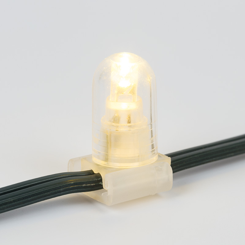 Качественная картинка Гирлянда NEON-NIGHT Clip Light 12V шаг 150 мм, ТЕПЛЫЙ БЕЛЫЙ, мерцание
