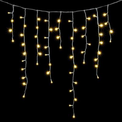 Светодиодная бахрома Laitcom 4,8x0,9м, 348 LED, IP65, прозр. пр.,  шампань CH