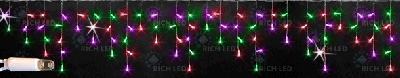 Светодиодная бахрома Rich led, 3*0.5 м, IP65, мерцание, мульти, герметичный колпачок
