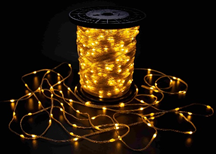 Светодиодная гирлянда "Краса" Teamprof, 200м, 2000 LED, прозрачный провод, теплая белая