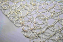 Гибкая сетка ПВХ декоративная Teamprof Plex Net, прозрачная с глиттером золото