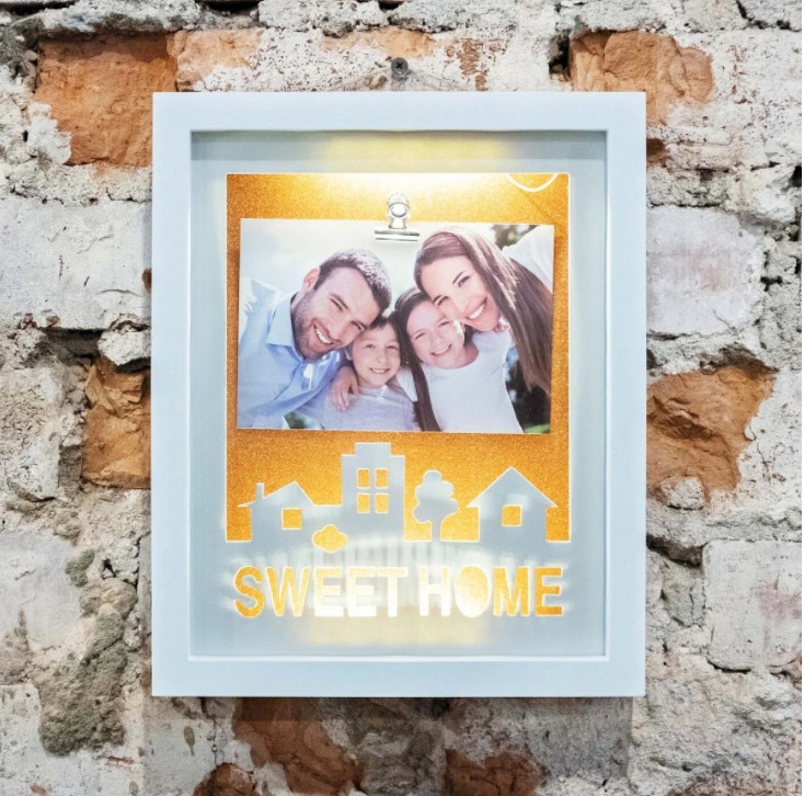 Качественная картинка Светодиодная фоторамка "Sweet home" Laitcom, тепл. белый, IP20