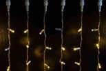 Качественная картинка Светодиодный занавес Teamprof 2х3м, мерцание, прозрачный провод, теплый белый