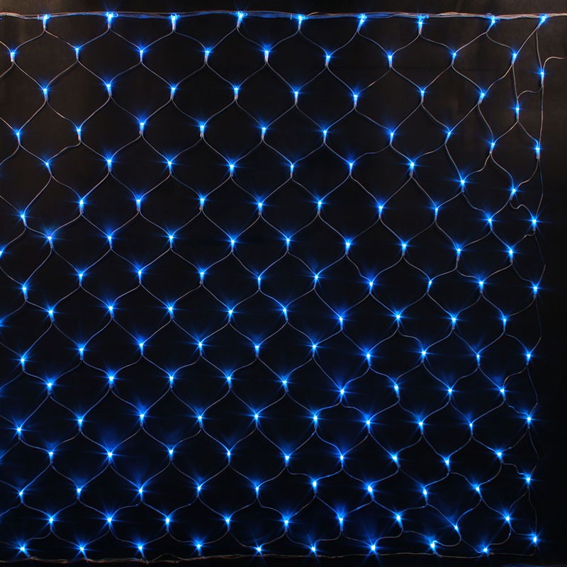 Качественная картинка Светодиодная сетка RichLed 2*3 м, 220 В, 8 режимов свечения, цвет белый+синий