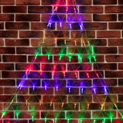 Cветодиодная cеть NEON-NIGHT треугольная 1,5х2х2м МУЛЬТИ прозрачный ПВХ IP65 динамика 230В