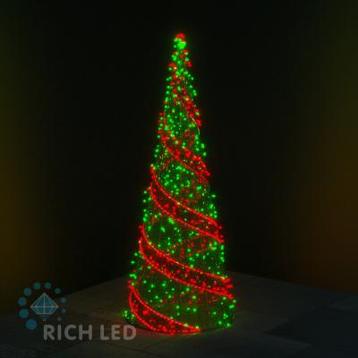 Спиральная елка 3, RichLed,  2100×800×800 мм, 87 ВТ, 24 В