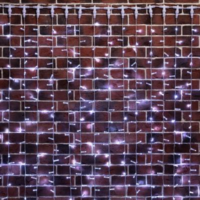 Светодиодный занавес NEON-NIGHT 2х9м БЕЛЫЙ, прозрачный ПВХ, IP65, мерцание, 230В соединяется,