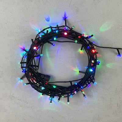 Свветодиодная нить Laitcom 10м, 24В, 100 LED, провод черный силикон, IP65, разноцветная