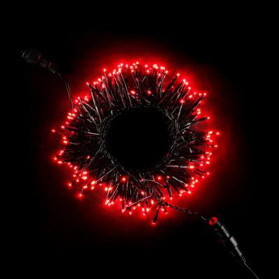 Кластерная гирлянда Laitcom, с мини диодами, 2,4 м, 192 LED, IP54, черный провод ПВХ, красный