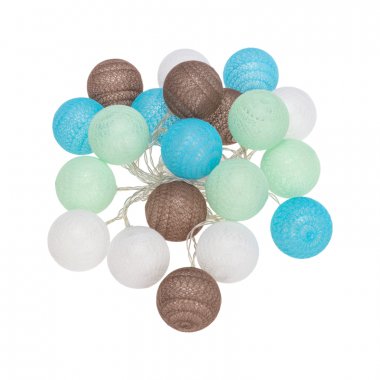 Тайские фонарики Пудра Neon-Night 3,5м, проз.ПВХ, IP20, 10LED, т.белый, батарейки 2*АА (нет)