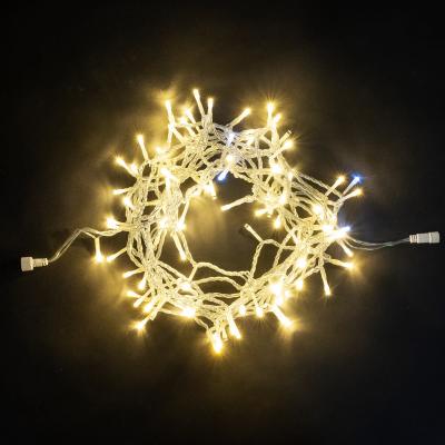 Светодиодная нить Laitcom, 10м, 24V, 100 LED, IP54,с мерц.бел диод, прозр.пров, экстра т.бел