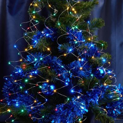 Светодиодная гирлянда на елку Feron CL53, 200 LED, мульти, 10 веток* 20 лампочек, 2м + 1м шнур, IP20