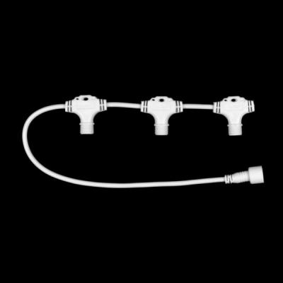 Разветвитель 3-х лучевой Laitcom 220В, Провод Белый Каучук, IP65