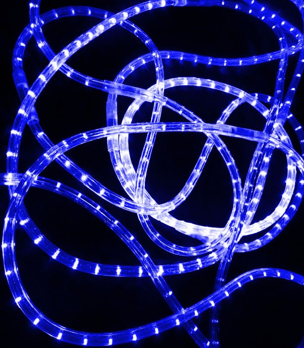 Качественная картинка Дюралайт 2-х проводной RichLed, постоянное свечение. цвет синий, бухта 100 м