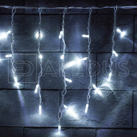 Светодиодная бахрома (Айсикл) ALEDUS 3x0.5 м, провод каучук (резина) 2.3 мм, без мерцания