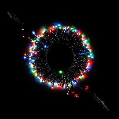 Кластерная гирлянда Laitcom, с мини диодами, 2,4 м, 192 LED, IP54, черный провод ПВХ, разноцветный